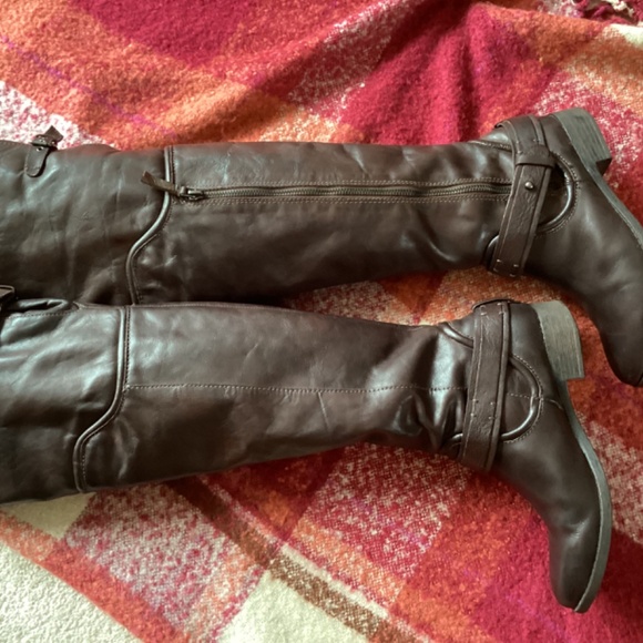 Luxury Rebel Dark Brown High Leather Boots